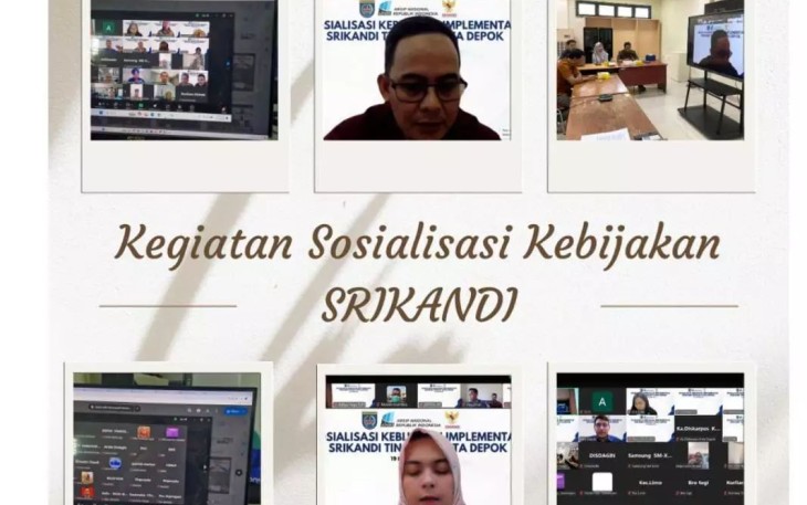 Kegiatan sosialisasi aplikasi SRIKANDI oleh Diskarpus Kota Depok secara Daring, Selasa (19/11/24).