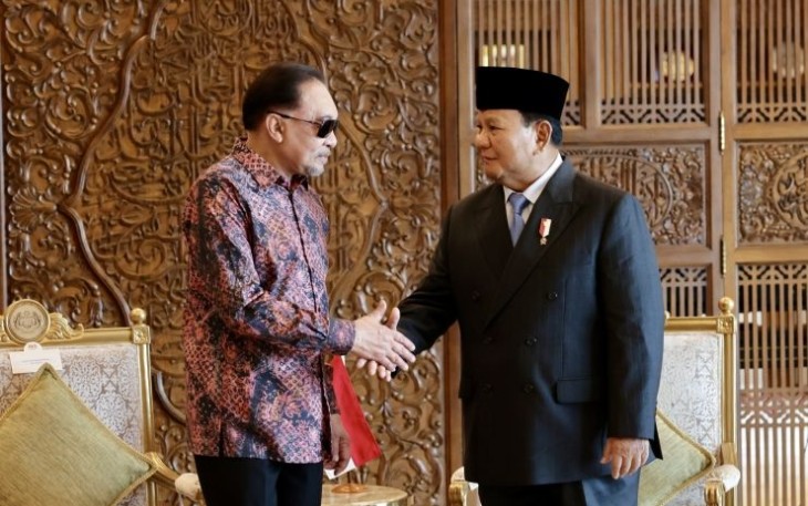 Menhan Prabowo Subianto bersama PM Malaysia YM Dato Seri Anwar Ibrahim, Kamis (4/4)