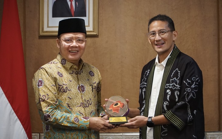 Audiensi Gubernur Rohidin Mersyah bersama Menteri Pariwisata dan Ekonomi Kreatif (Menparekraf) Sandiaga Uno