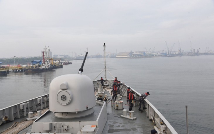 KRI Sultan Iskandar Muda-367 Tiba di Belawan