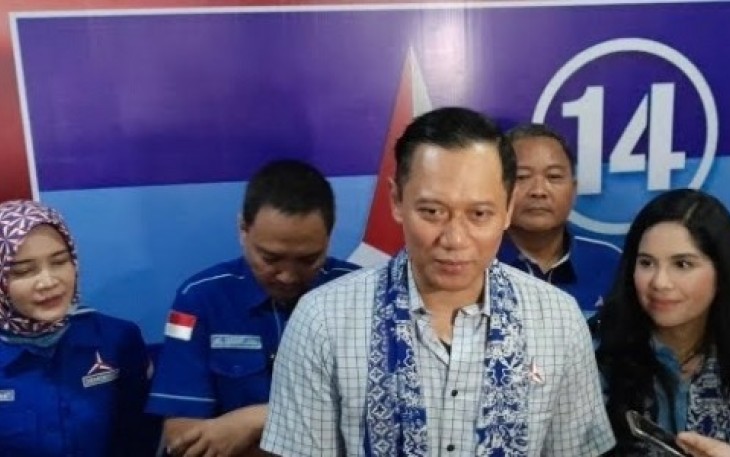Ketua Umum Partai Demokrat Agus Harimurti Yudhoyono (AHY) kepada wartawan, Senin (26/2/24). 