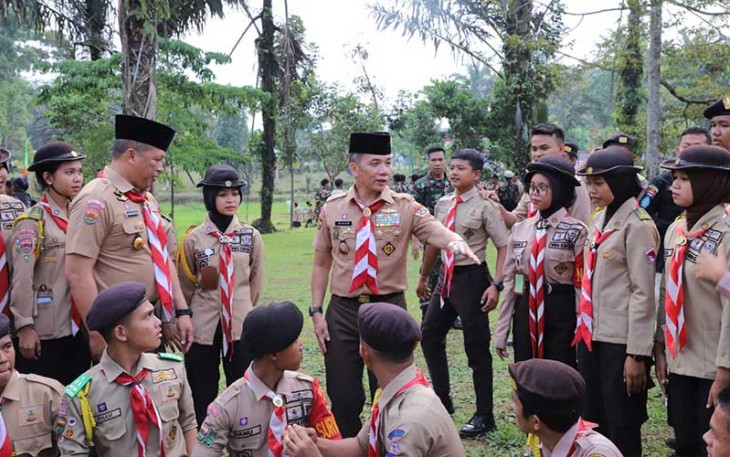 Pangdam I/BB saat Edukasikan Cinta Alam dan Cegah Narkoba di Persami Pramuka SWK 2024