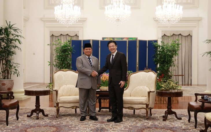 Menhan Prabowo Bertemu PM Singapura