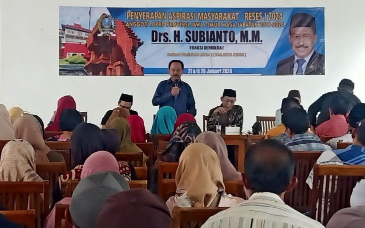 Anggota DPRD Jatim Subianto saat Reses I Tahun 2024