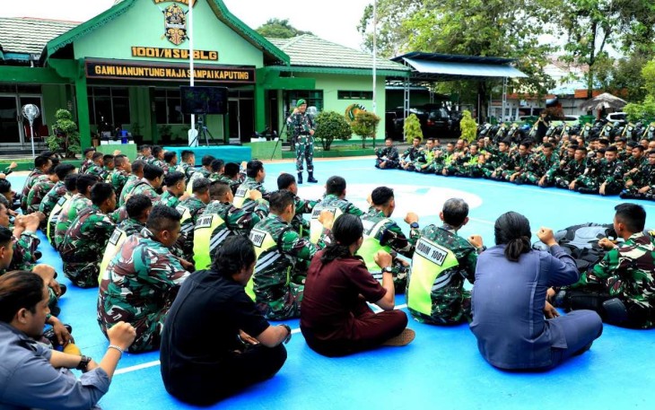 Kodim 1001/HSU-BLG Apel Gelar Kesiapan PAM Pemilu Melalui Vicon