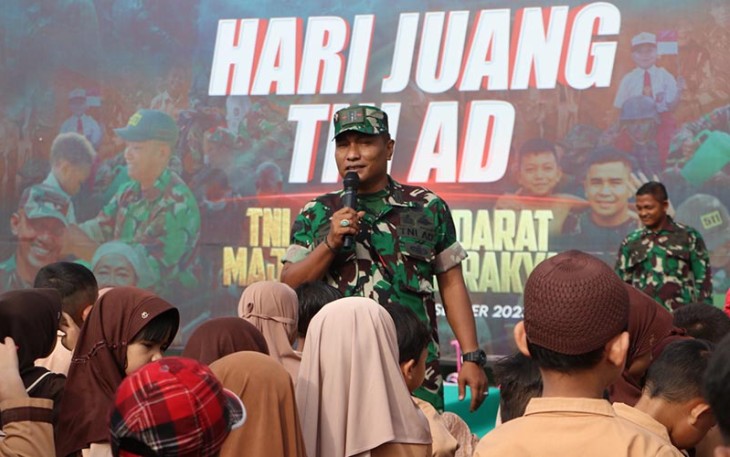 Anak TK Al-Marhamah disambut hangat di Makodim 0104/Aceh Timur