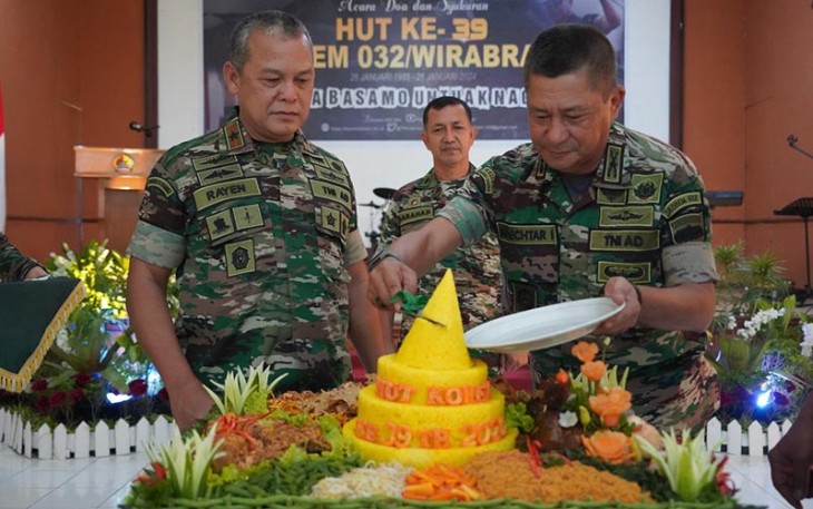 Korem 032/Wirabraja peringati Hari Ulang Tahunnya yang ke-39