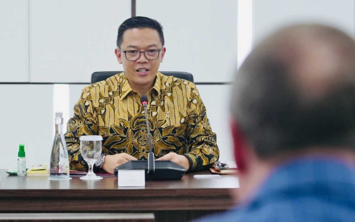 Menlu RI Sugiono menerima kunjungan EU-ASEAN Business Council di Jakarta, Kamis (6/2)