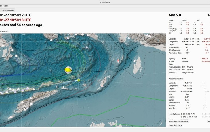 Gempa Bumi Tektonik M5.2 di Laut Banda