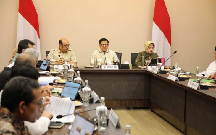 Suasana Rapat Koordinasi Tingkat Menteri Tindak Lanjut Inpres No. 4/2025 tentang DTSEN, di Jakarta, Kamis (27/02/2025).