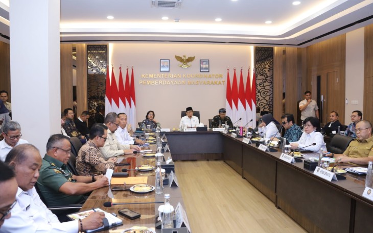 Mensos Saifullah Yusuf saat RTM di Jakarta, Selasa (8/7)