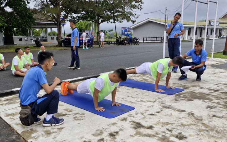 Seleksi Fisik Calon Tamtama PK TNI AU Gelombang l Tahun 2025 di Lanud Raden Sadjad 