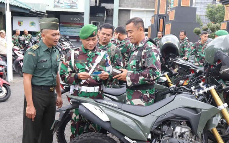 Kodim 0808/Blitar saat Gelar Pemeriksaan Kendaraan Dinas dan Pribadi