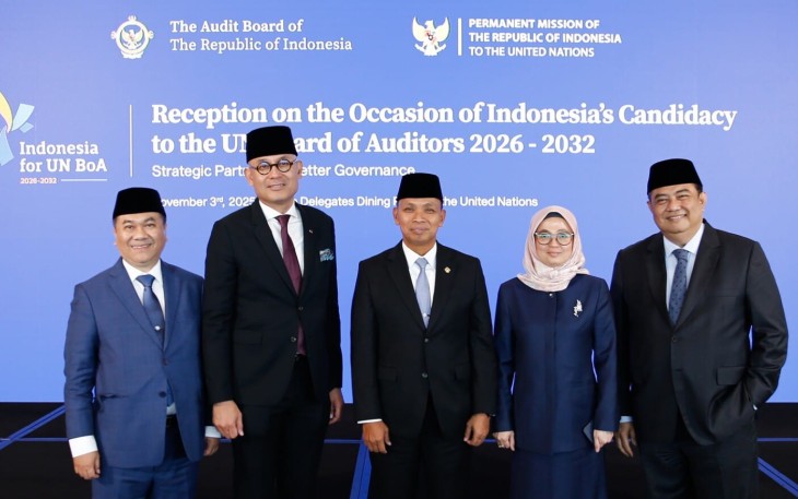 Badan Pemeriksa Keuangan Republik Indonesia (BPK) terpilih sebagai Anggota United Nations Board of Auditors (UN BoA) dalam Sidang Utama Komite V Majelis Umum PBB ke-80 di New York, Amerika Serikat (7/11)