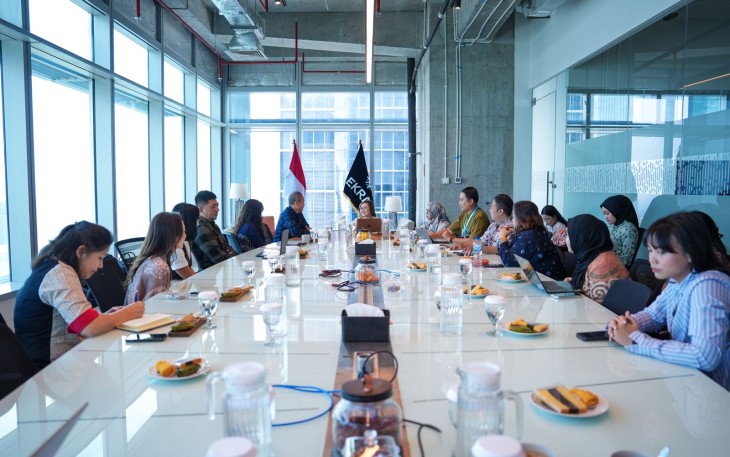 Wakil Menteri Ekonomi Kreatif (Wamen Ekraf) Irene Umar saat menerima audiensi dari PT iForte Solusi Infotek (iForte) di Autograph Tower, Jakarta pada Jumat, 1 Agustus 2025