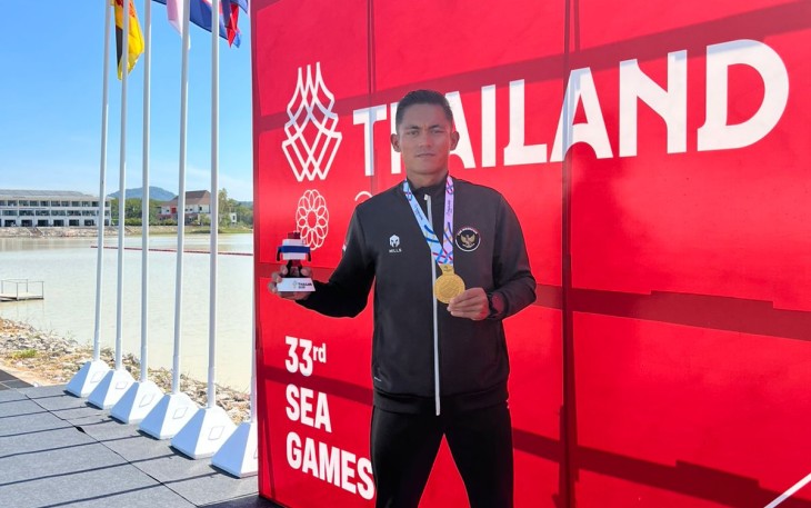Prajurit Kolinlamil Persembahkan Mendali Emas Dayung untuk Indonesia di Sea Games 2025 