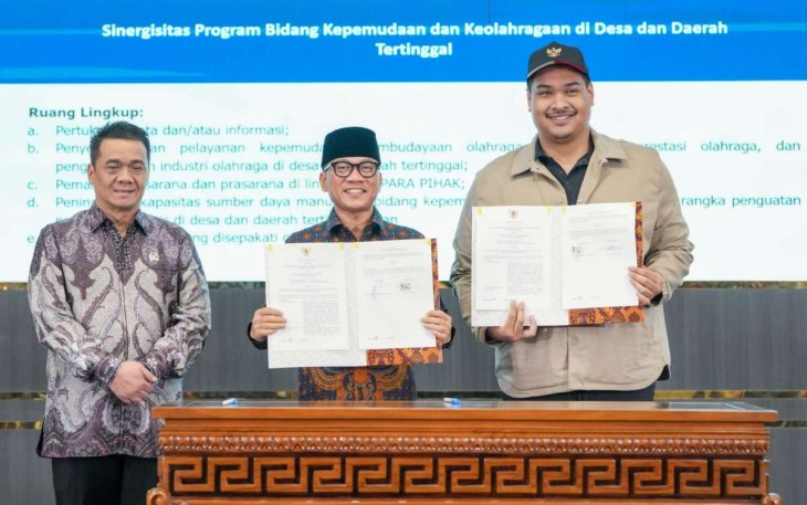 Menpora Dito bersama Mendes Yandri 