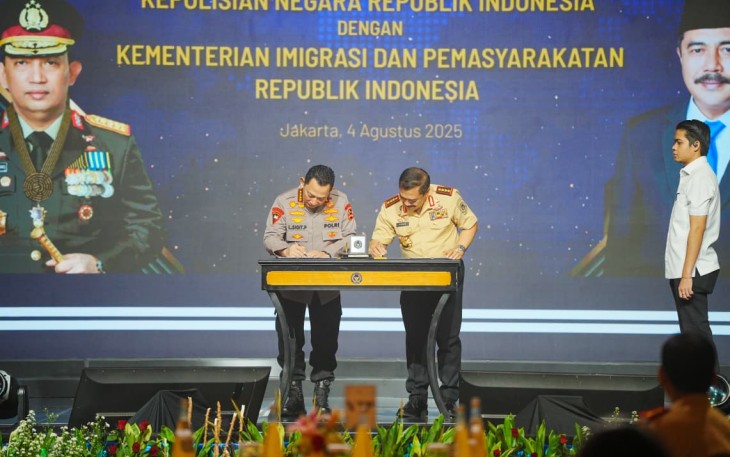Polri dan Kementerian Imigrasi dan Pemasyarakatan meneken nota kesepahaman. Dengan adanya hal tersebut diharapkan sinergisitas kedua lembaga tersebut dalam berjalan semakin optimal