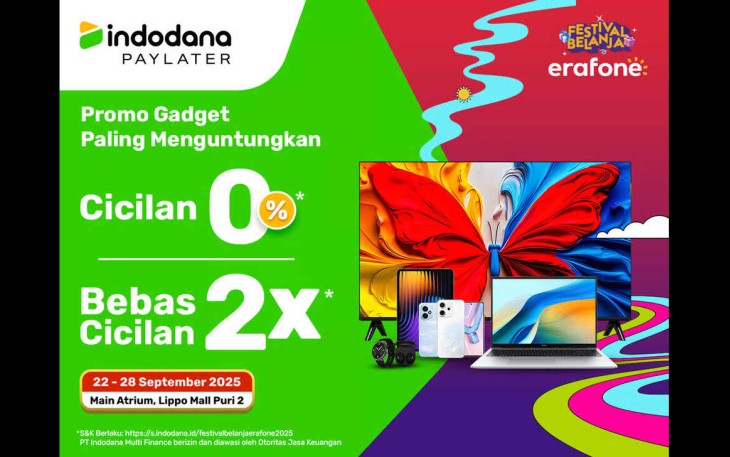 Belanja Gadget  Ringan dan Mudah, Indodana PayLater Hadir di ‘Festival Belanja erafone 2025’