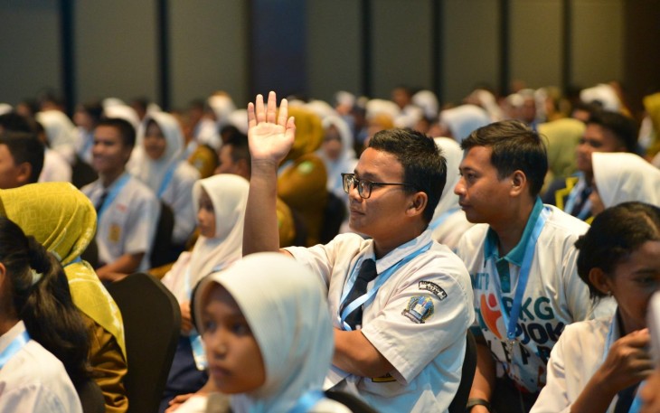 Kawah Kepemimpinan Pelajar 2025 di Batam, Kepulauan Riau, Selasa (30/9)