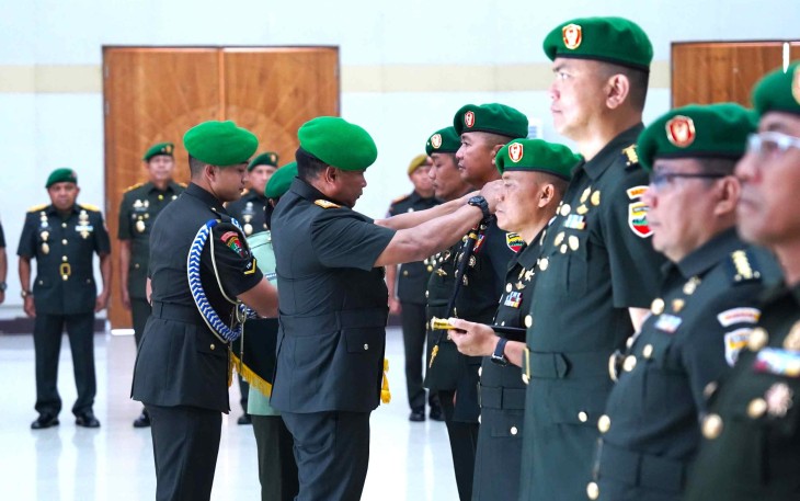 Pangdam I/BB Mayjen TNI Rio Firdianto saat Lantik PJU Strategis, Rabu (8/10)