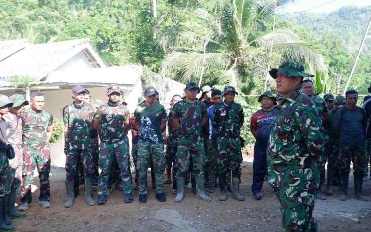 Apel pagi satgas TMMD Kodim Pacitan 