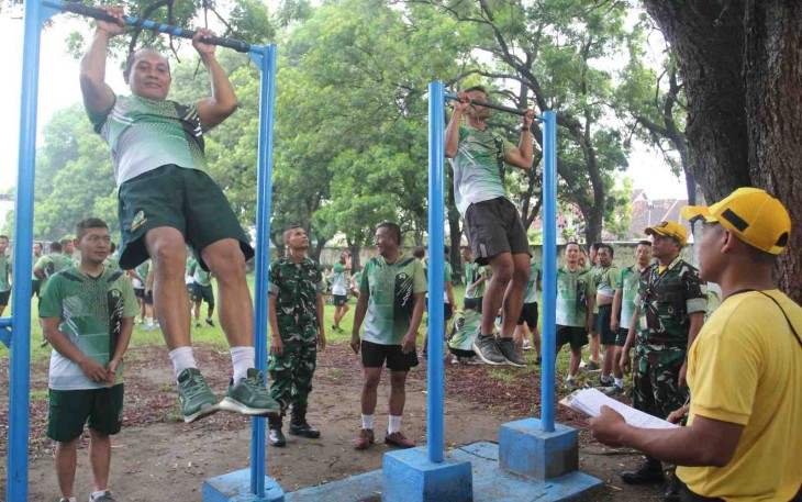 Tes kesegaran jasmani personel Kodim 0807/Tulungagung 
