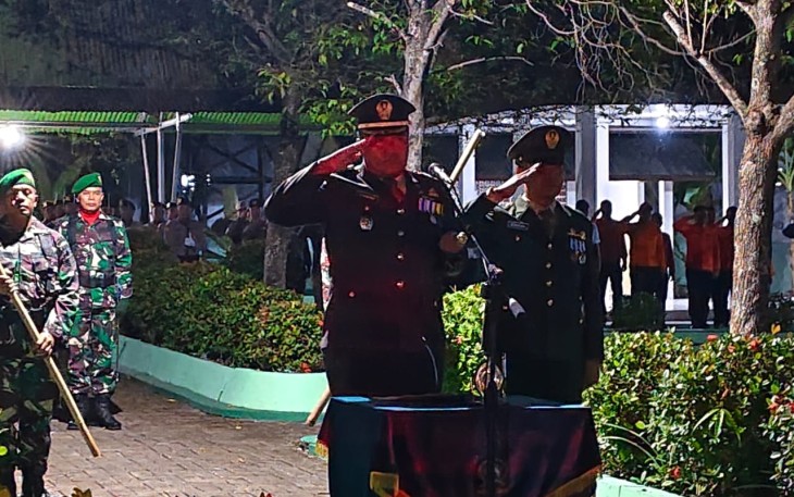 Dandim Ngawi Pimpin Apel Kehormatan dan Renungan Suci