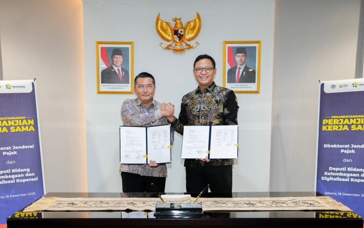 Penandatanganan kerja sama tentang Pertukaran dan Pemanfaatan Data dan/atau Informasi Untuk Mendukung Pembangunan Ekonomi.