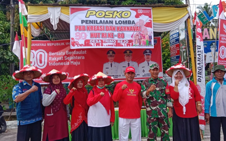 Desa Trimo Rejo Adakan Acara Karnaval sambut HUT ke-80 RI