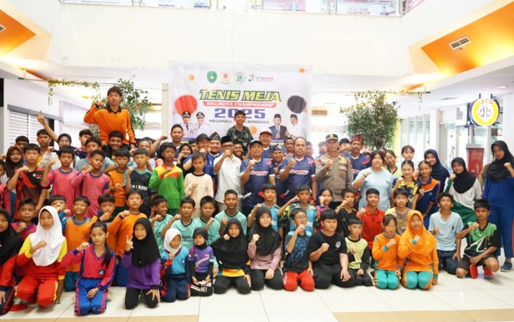 Walikota CUP Tenis Meja Antar Pelajar di Buka Langsung Oleh Walikota Bengkulu Dedy Wahyudi 