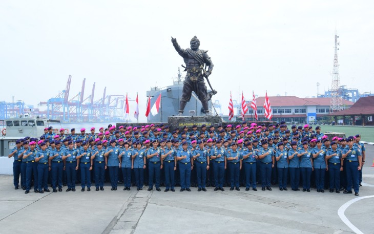 Foto bersama di Mako Kolinlamil, Tanjung Priok, Jakarta Utara, Rabu (20/8).