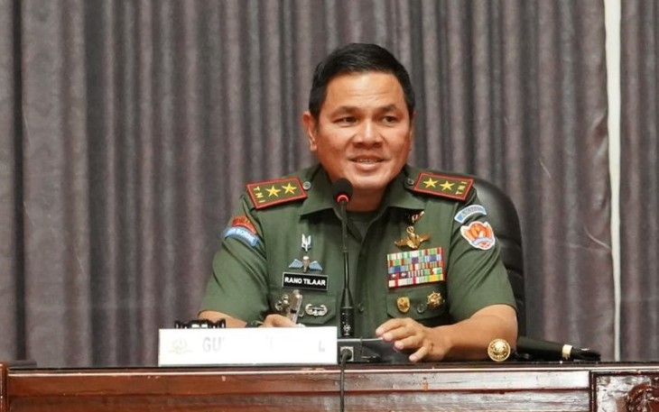 Gubernur Akmil Mayjen TNI Rano Tilaar saat membuka Program Pelatihan Wawasan Kebangsaan dan Bela Negara bagi Asisten Manager Pertamina Tahun 2025.