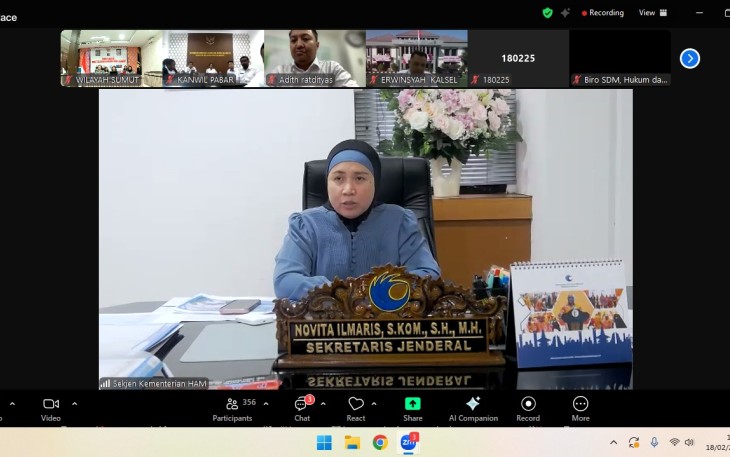 Sekjen Kementerian HAM RI Berikan Arahan