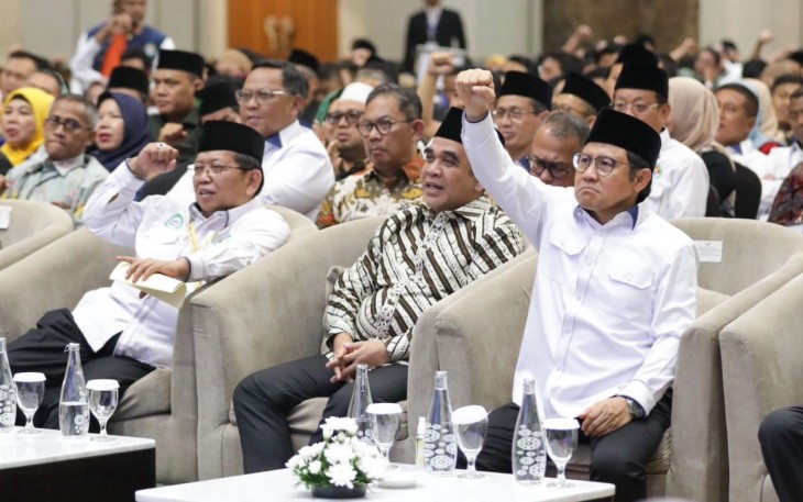 Ketum PKB Abdul Muhaimin Iskandar saat menghadiri Munas IKA PMII ke-VII di Jakarta, Jum'at (21/2)