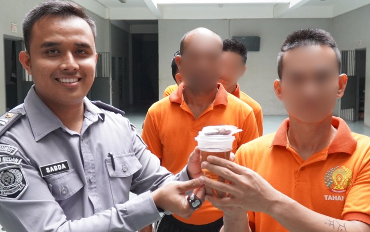 Momen Pemberian Extrapooding kepada Warga Binaan Dilakukan Rutan 1 Medan Sejak Awal Puasa.