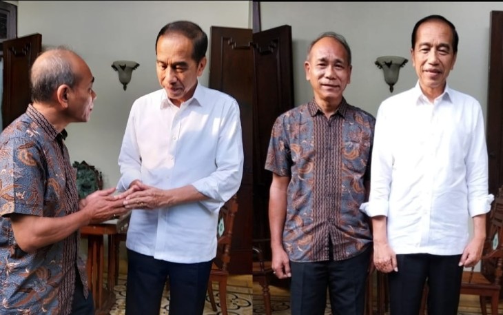 David Santosa bersama Joko Widodo di Solo