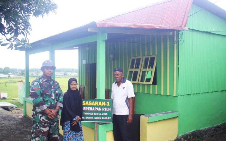 RLTH sasaran fisik TMMD ke 123 Kodim 1405/Parepare 