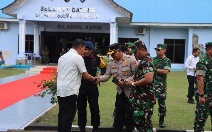Kapolrestabes Medan Terima Kunjungan Menteri Pertahanan RI