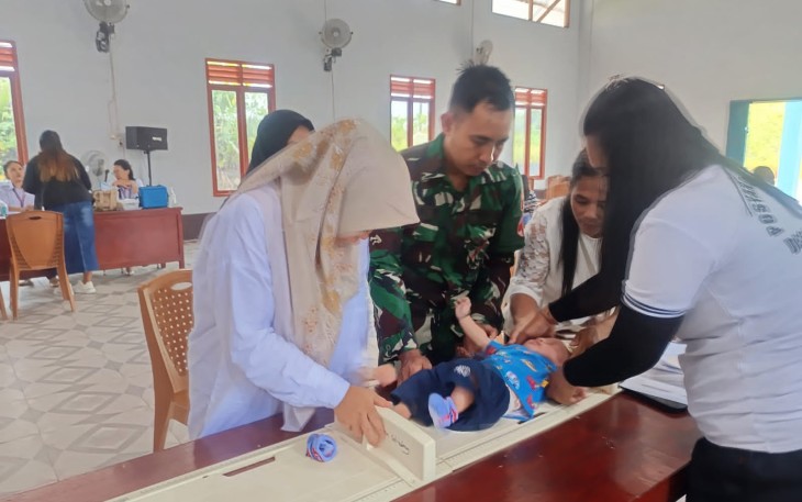 Posyandu balita satgas Yonzipur 5/ABW 