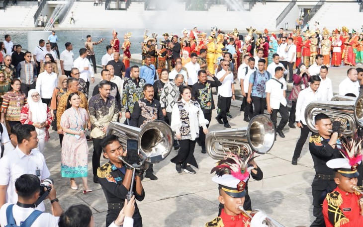 Menteri Imipas Agus Andrianto Membuka Festival IPPAFest di Lapangan Banteng Jakarta.