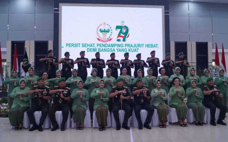 Danrem 121/ABW Hadiri Acara Syukuran HUT Persit ke-79 
