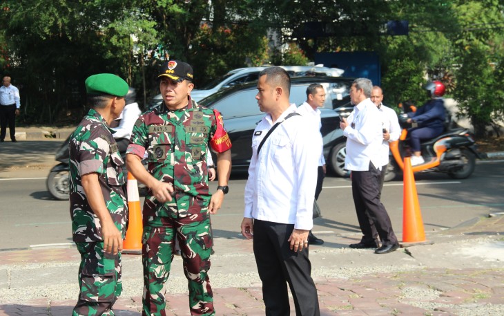 Dandim 0506/Tgr Monitoring Kunker Ibu Wapres Tinjau Layanan Kesehatan