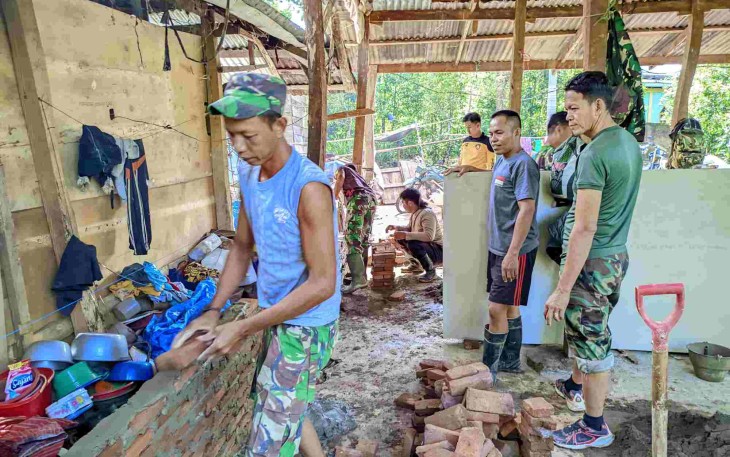Pembangunan RLTH sasaran fisik TMMD Kodim Bantaeng 