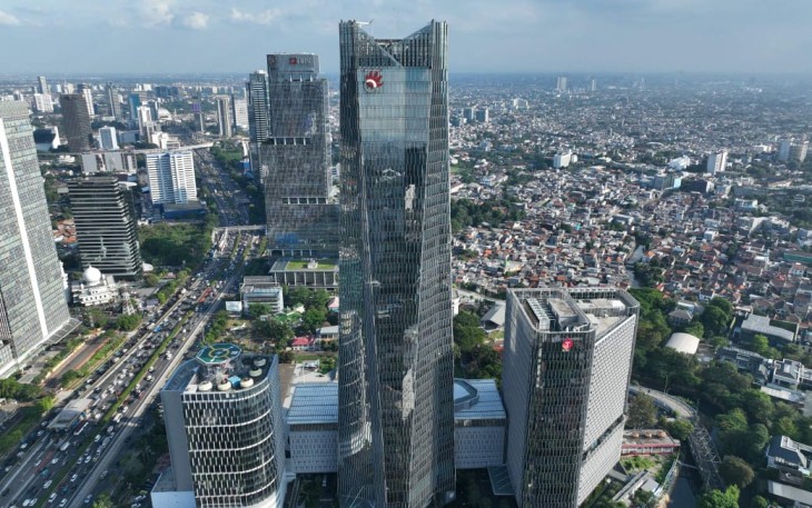 Ilustrasi gedung Telkom Jakarta 