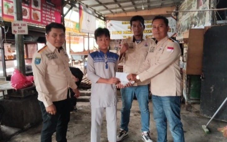 Pemberian santunan anak yatim, Sabtu (7/6)