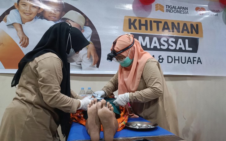 Tigalapan Indonesia Bersama Rumah Zakat Sukses di laksanakan Khitanan Gratis