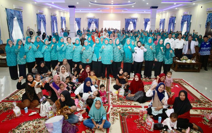 Tri Tito Karnavian saat membuka kegiatan Advokasi dan Sosialisasi Imunisasi Nasional Penurunan Zero Dose di Kabupaten Siak, Provinsi Riau. Acara tersebut berlangsung di Gedung Tengku Mahratu, Kabupaten Siak, Riau, Rabu (16/7/2025)