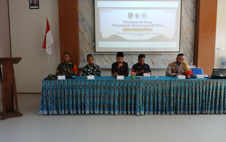 Babinsa 0801/02 Kebonagung Hadiri Musdes Penyusunan RKP Desa Diwilayah Binaan