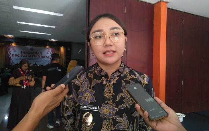 Wakil Walikota Blitar Elim Tyu Samba Saat Dihubungi Awak Media Setelah Didaulat Jadi Ketua PAI Blitar Raya, Sabtu 9 Agustus 2025.